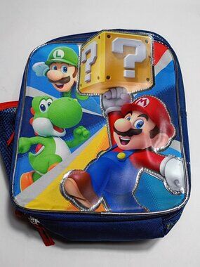 Nintendo Super Mario Brothers Soft Insulated Lunch Box 11"X8"X4"